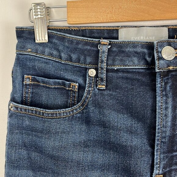 Everlane The Curvy High-Rise Skinny Dark Denim Jeans - Picture 3 of 9